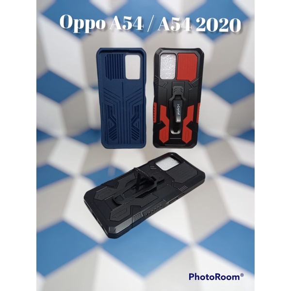 MN - Oppo A54 / A16 / A54 2020 / A16 2021 Case I-Crystal Robot Silikon Ring Standing Cover Casing HP