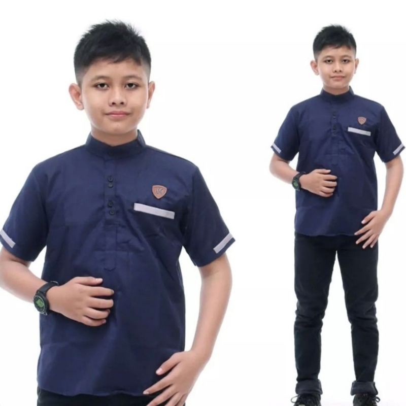 Koko kurta  anak lengan pendek bahan toyobo fodu