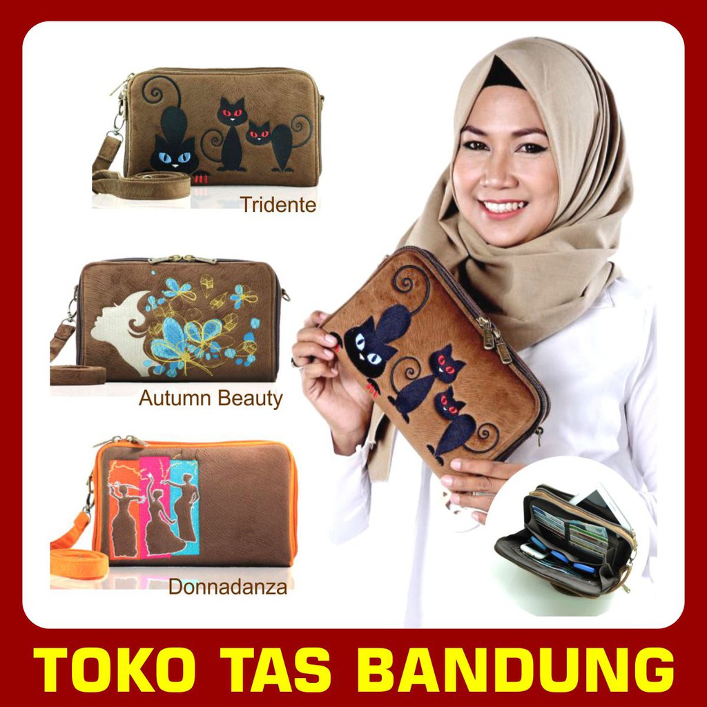 Tas Bordir Etnik/ Tas Handphone/ Tas Gadget/ Tas HPO/Tas Selempang Wanita/ Tas Etnik Brown Series