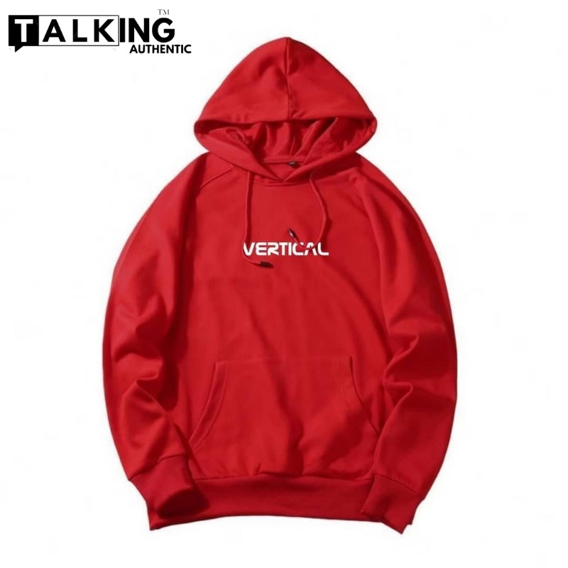 HOODIE PRIA WANITA MERAH ORIGINAL VERTICAL TERMURAH SWEATER UNISEX TEBAL TERLARIS HUDI HODIE