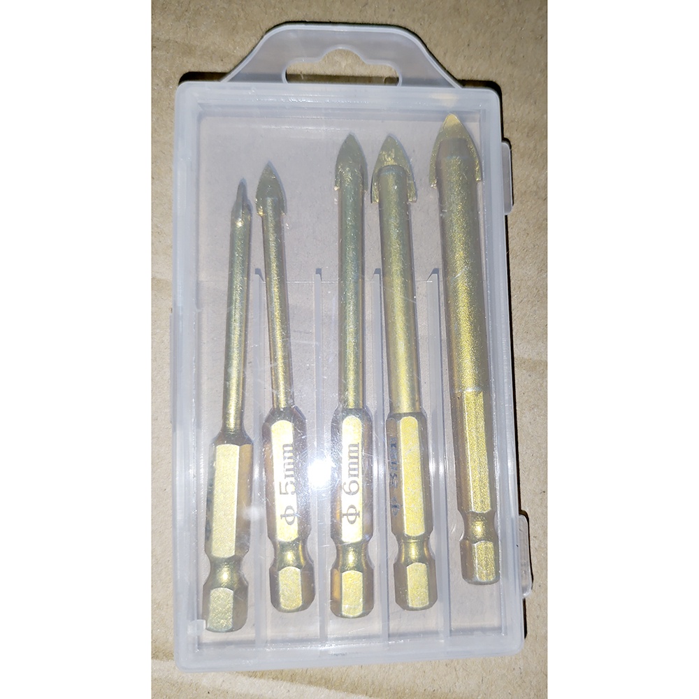 Mata Bor Tungsten Drill Bit 4 5 6 8 10mm 5 PCS - MGDK002 - Golden