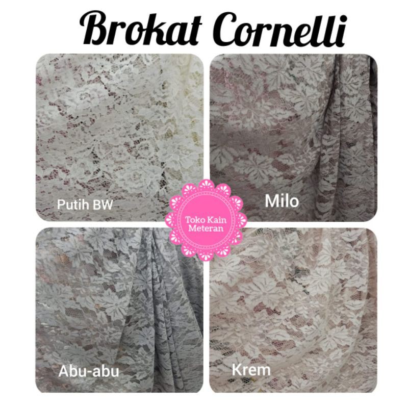 KAIN BROKAT CORD CORNELLI SERAGAM/ BRUKAT FATMAWATI