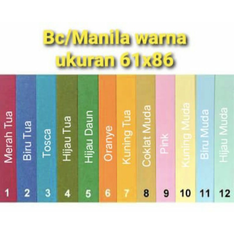 

BC SUPER PLANO 61 x 86/ Manila Warna/BC Manila Warna/ Bufalo Polos Warna