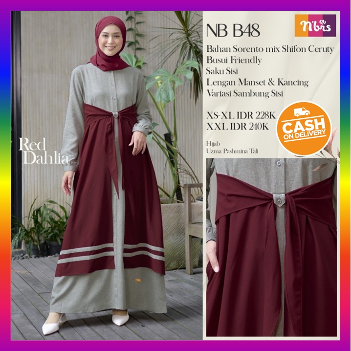 Gamis Nibras Promo Terbaru 2021 Diskon Baju Dress Wanita Dewasa Muslim Muslimah Syari Sar i Busui Ke