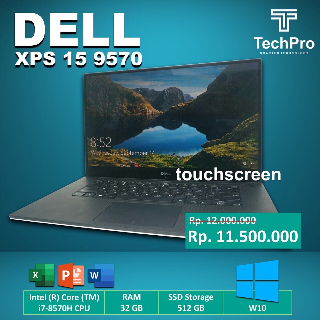 LAPTOP SECOND MURAH DELL XPS 15 9570 TOUCHSCREEN