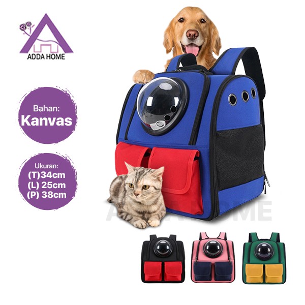 Adda Home - Upgraded Tas Astraunat Hewan Tas Travel Anjing Kucing Peliharaan Carrier Bag