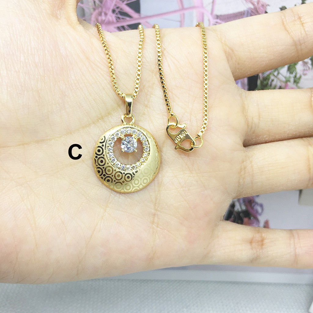 Kalung Xuping Love Kecil Batu Putih Lapis Emas Gold - BN239