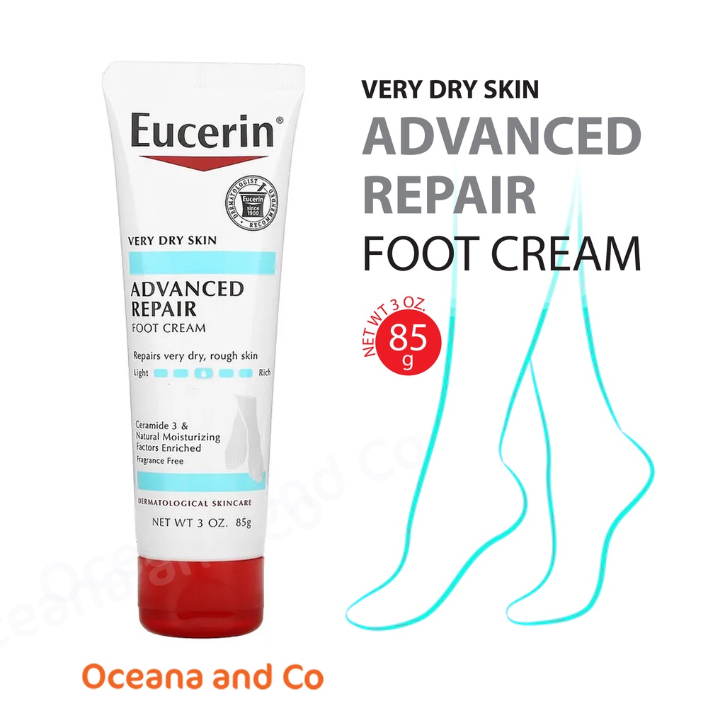 Eucerin Advanced Repair Foot Cream Moisturizing Kulit Kaki Kering 85gr