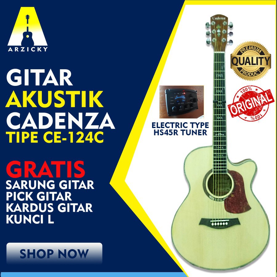 Gitar Akustik Cadenza Original Elektrik CE124C