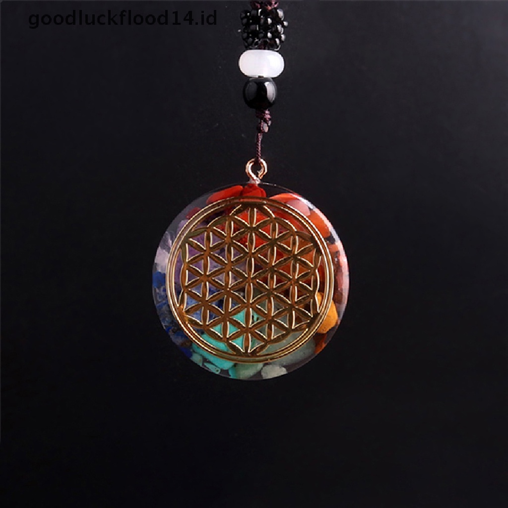 [OOID] Orgonite Pendant Symbol Necklace Chakra Healing Energy Necklace Jewelry ID