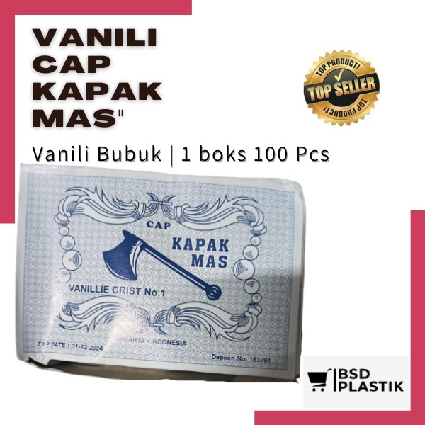 

Vanili Powder Bubuk Vanili Instan Cap Kapak Mas sachet Vanillie Crist No.1