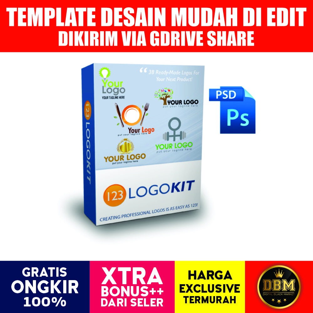 THE 123 Logo Kit - Jago Bikin Logo