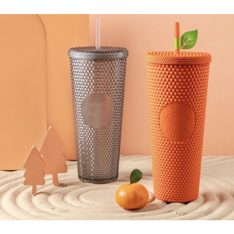 Starbucks Tumbler Bling Cup Studded Orange Matte CNY Edition Year of Tiger Limited Edition