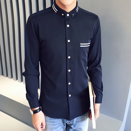 Kenzo Top Navy Kemeja  Fashion Pria  Kasual Formal 