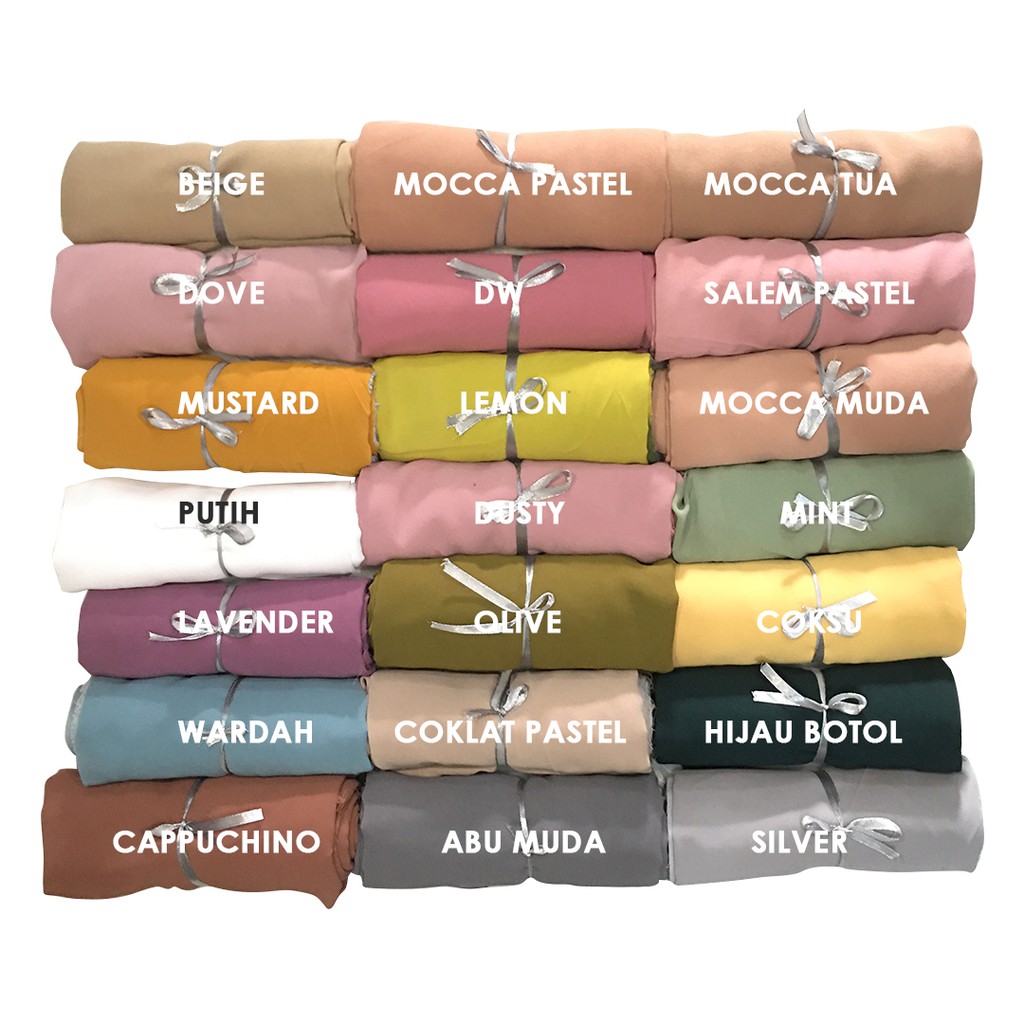 Maula Hijab - Kerudung Pashmina Plisket Lidi Full Tanpa Garis Tengah Jilbab Pasmina Ceruty Babydoll Premium-2