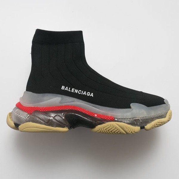 balenciaga speed trainer black and green