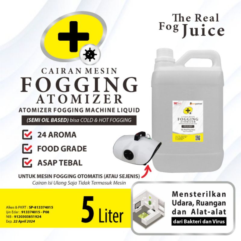 Cairan untuk mesin fooging aneka aroma kemasan jurigen 5 liter