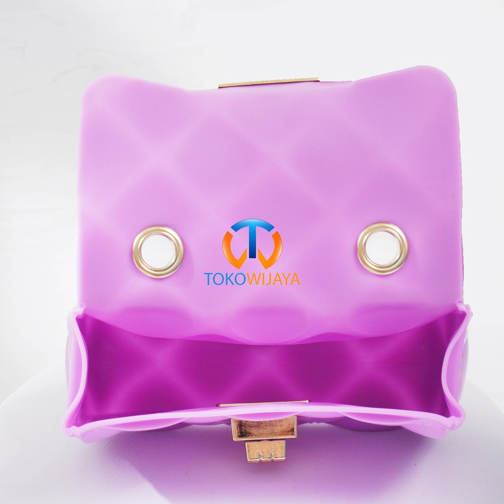 Tas Jelly Glossy Mini Kotak | Tas Jelly Mini Rubber | Tas Mini Jelly Kotak