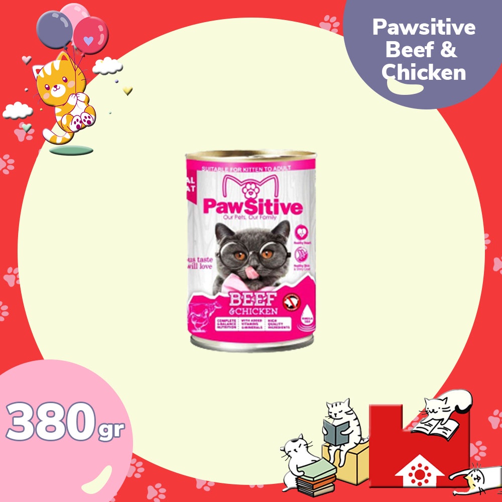 Pawsitive Cat Wet Food 400gr All Varian / Makanan Kucing Basah 400 gr