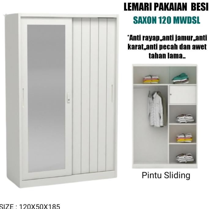 siap kirim] Lemari pakaian sleding besi merk Pira type Saxon 120 MWDSL