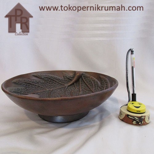 Piring Lodor Gerabah Natural Bulat - D30