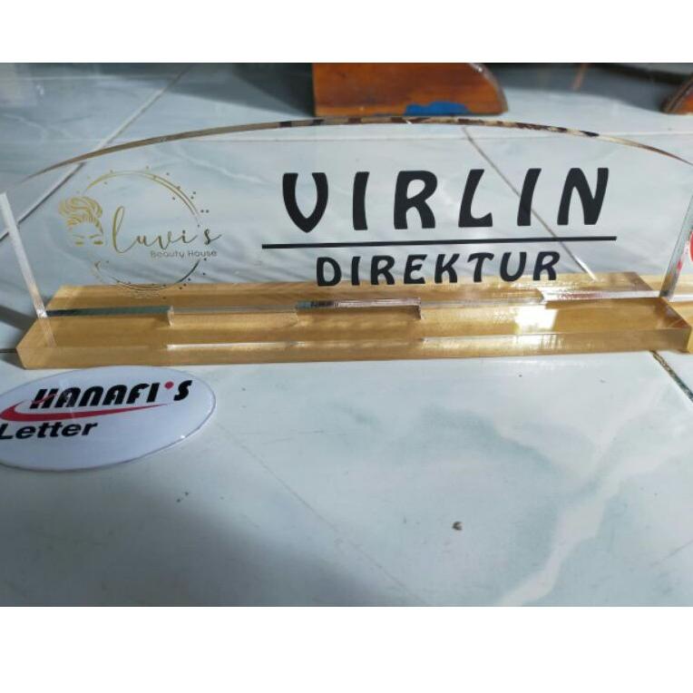 

A-IVT) ✔) Papan nama meja akrilik UV custum /terviral)