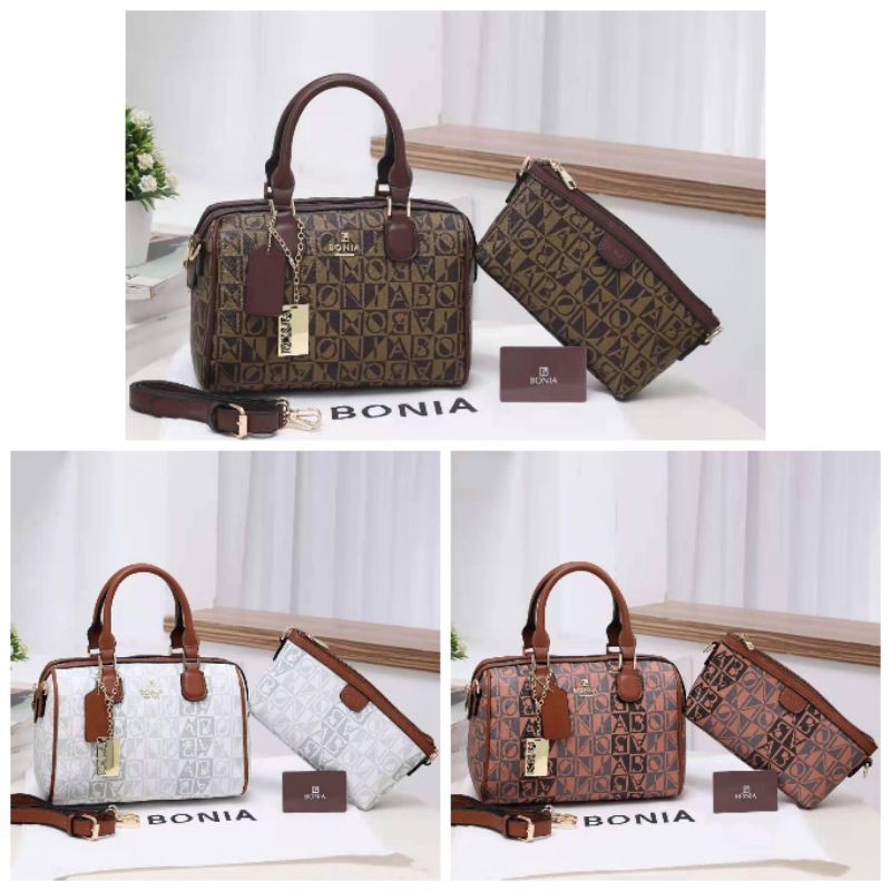 Handbag Bonia Speedy set 8021 Handbag Premium Tas jinjing Wanita Tas Batam