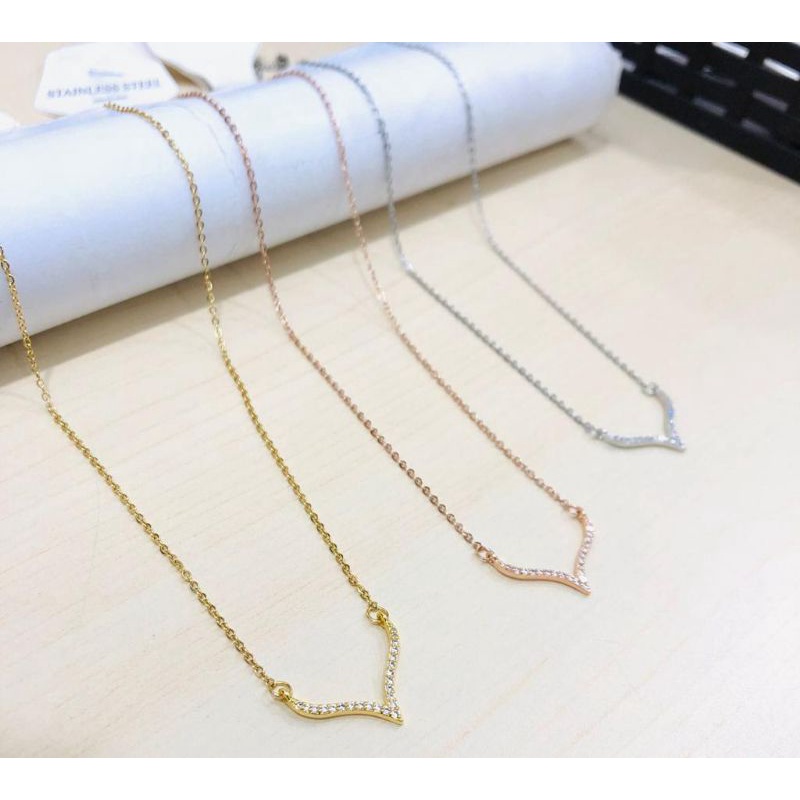 Titanium Kalung Wanita Fuji Kalung Viral 129221