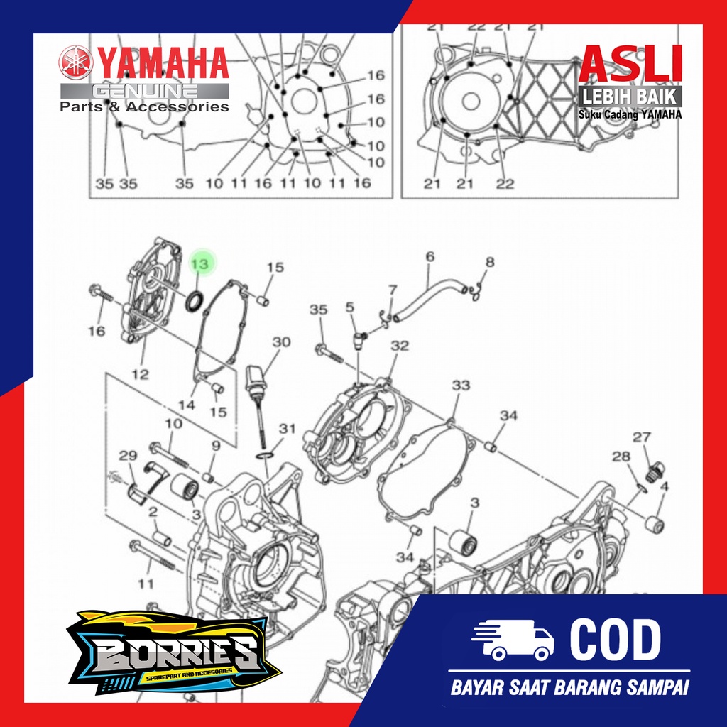 Seal Magnet Kanan Nmax 155 Old New Aerox 155 Old New Connected