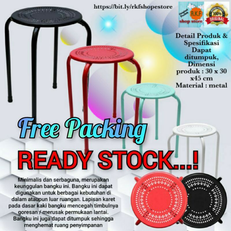 TERLARIS Bangku Besi / Meja Cafe /Kursi Cafe / Bangku Cafe / Kursi Bakso / Bangku Minimalis / Meja M