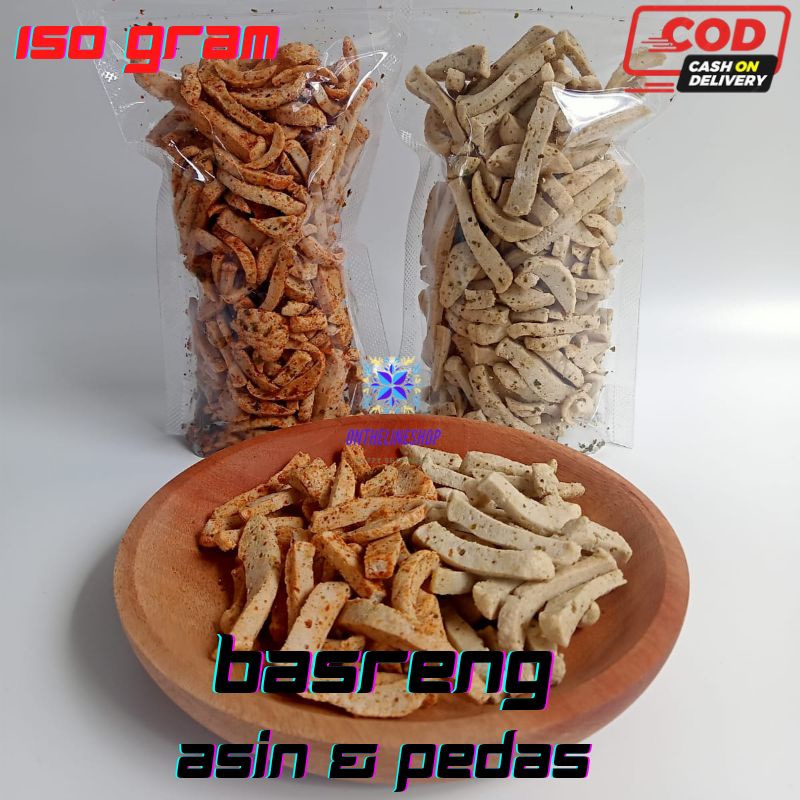 

basreng stick 150 gram 2 varian rasa asin - pedas