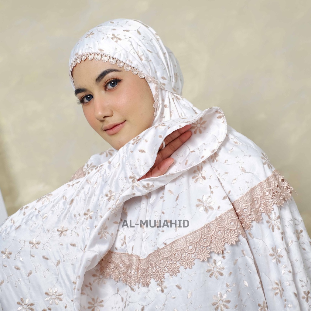 Mukena Terusan Dewasa AL-MUJAHID Sutra Prada Premium Jumbo Travelling