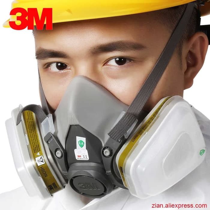 ELESESAFE Masker Gas Respirator 6200 N95 Gray