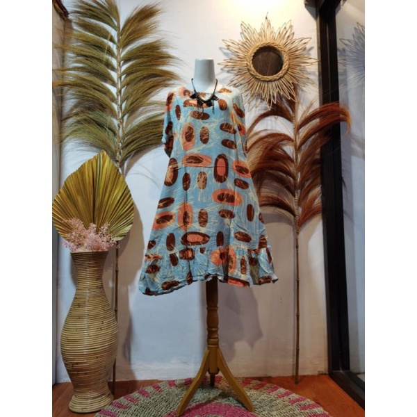daster viral ruffle motif bunga/daster kekinian