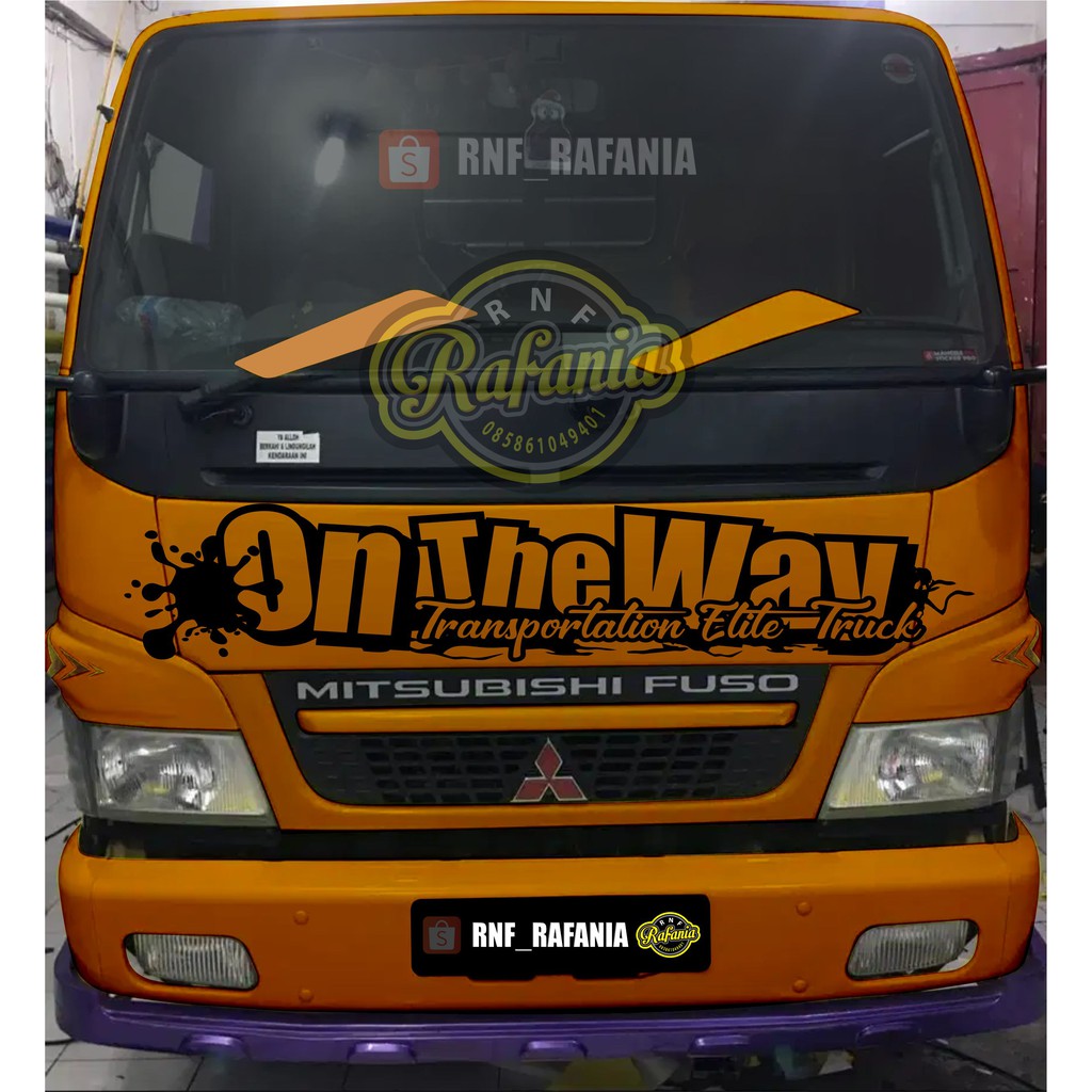 STICKER SEKOTLET  CUTTING KABIN CANTER TRUCK ON THE WAY MODEL BOLONG SATU WARNA