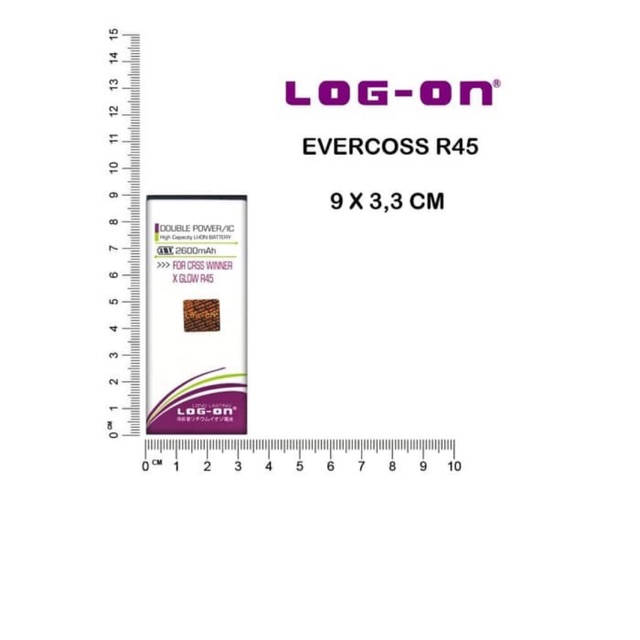 BATERAI LOG ON EVERCOSS R45 - R5C - DOUBLE POWER BATRE