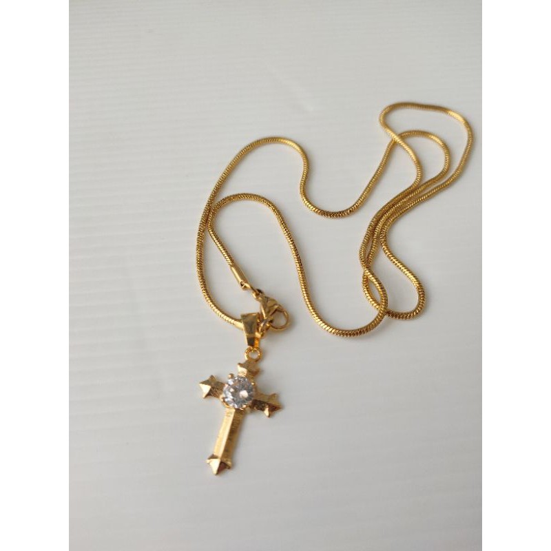 Kalung Salib Permata Import Kalung Rohani Kalung Titanium12
