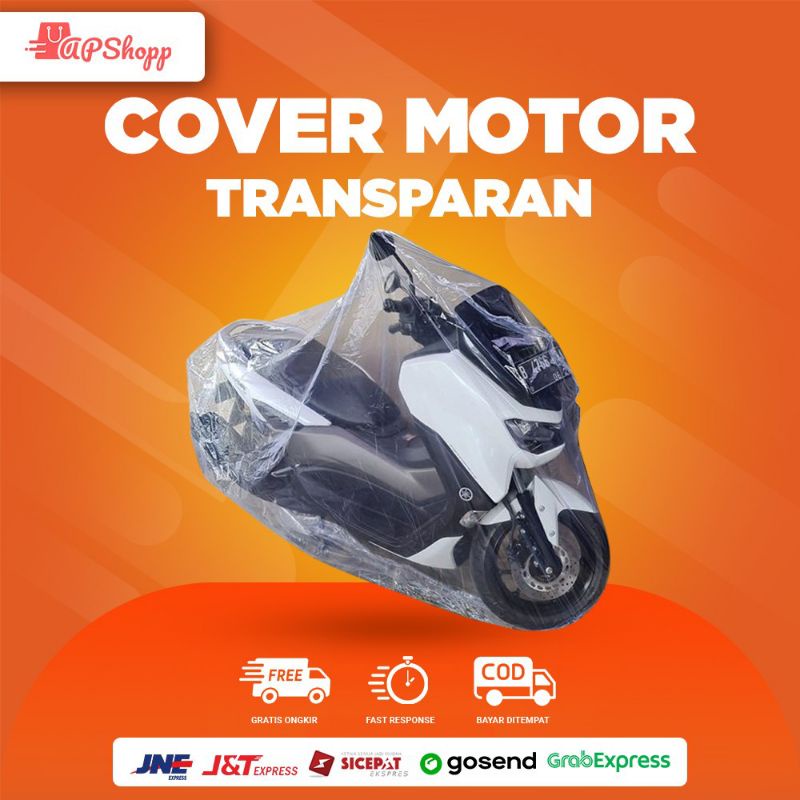 Cover Motor Transparan Plastik / Plastic Cover murah grosir