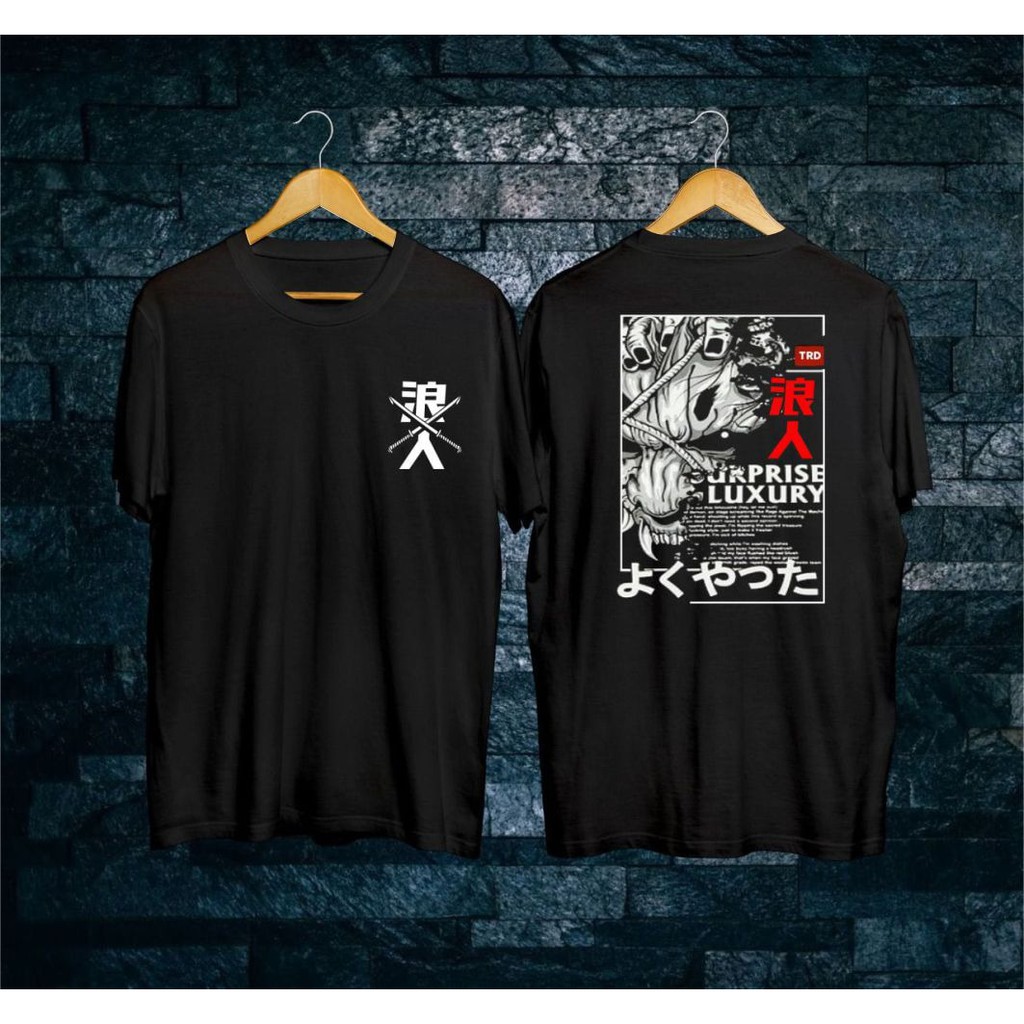 Promo Kaos Distro Kaos Oblong Kaos Kekinian Kaos Bushido Jepang Kaos Samurai Full Catton Shopee Indonesia