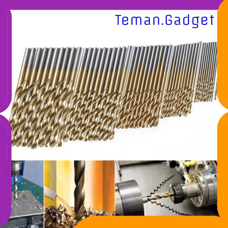 TG-DE175 Mata Bor Power Drill Bits Titanium Coated 50PCS