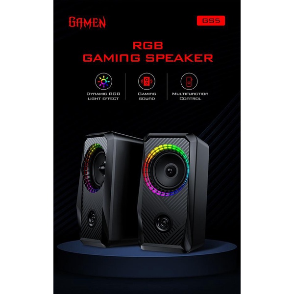 SPEAKER GAMING GAMEN GS5 RGB LIGHT GARANSI SATU TAHUN original