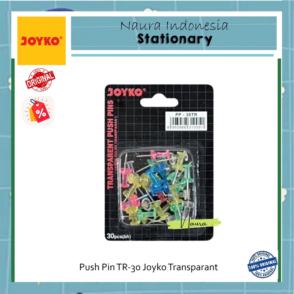 

Push Pin TR-30 Joyko Transparant