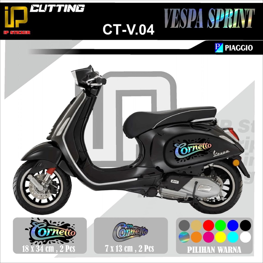 VESPA SPRINT sticker cutting VESPA SPRINT motor PIAGGIO motor sticker variasi Racing.CT-V.04(cod)