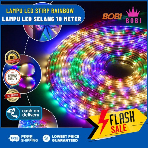 Lampu SMD Kode 6353-7 LED  10 METER / Mode Warna Lampu Ganti2 / Lampu Hias LED Indoor atau Outdoor