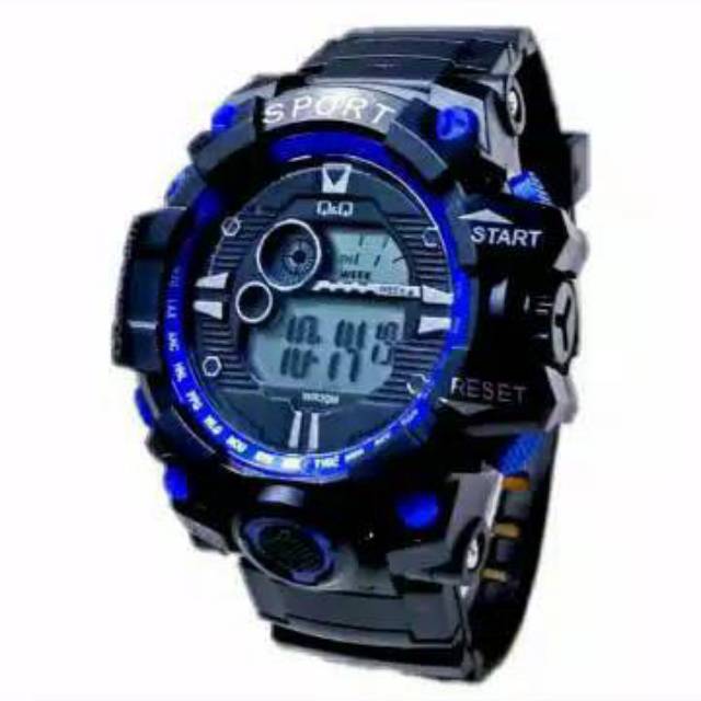 Jam Tangan Pria Sporty Digital Strap Rubber QQ-005