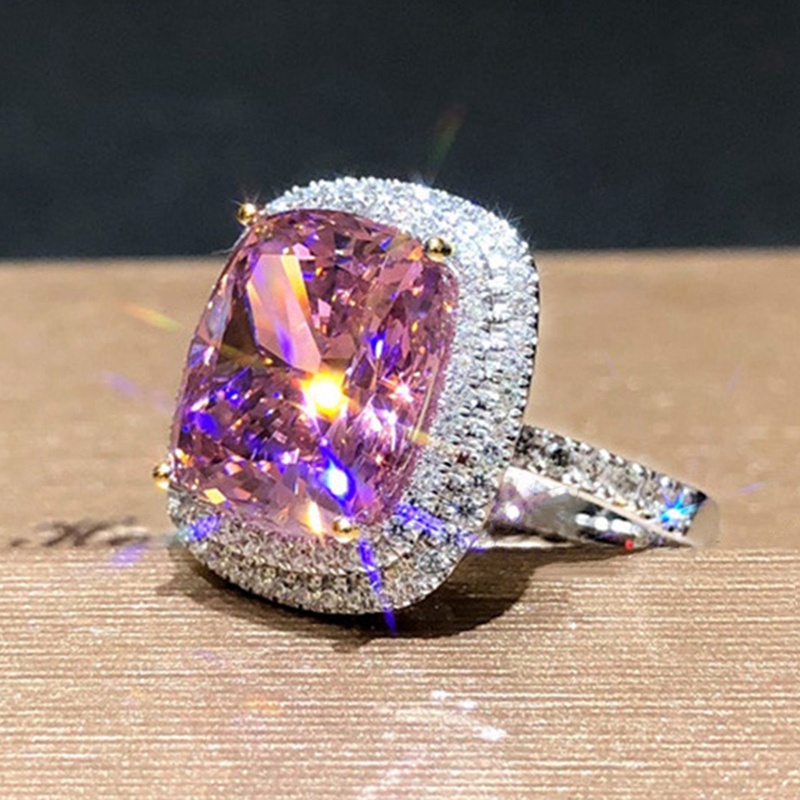Fancyqube Fancycube Cincin Wanita Warna Pink Untuk Aksesoris Pernikahan