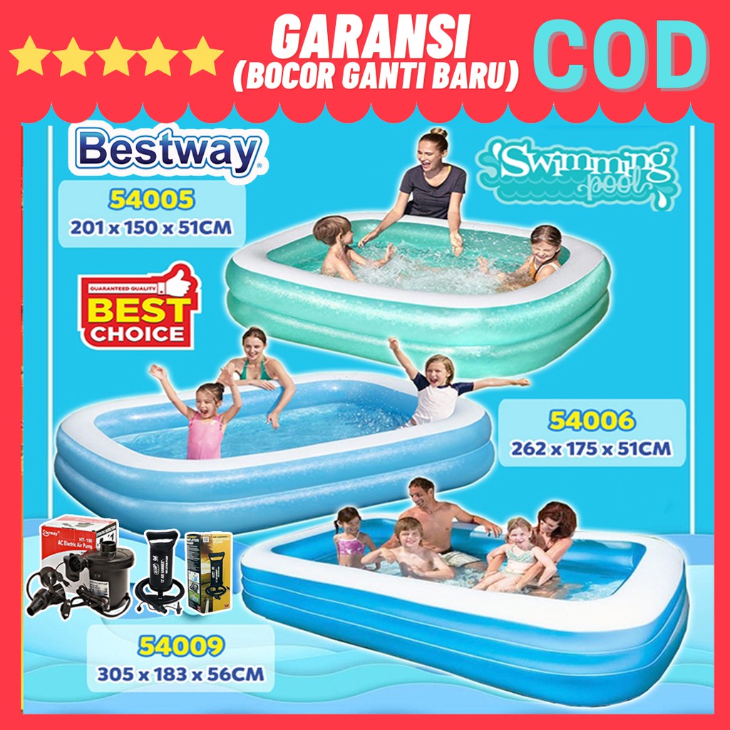  BESTWAY  JUMBO Kolam  Renang  Anak dewasa Ukuran Besar  Bahan 