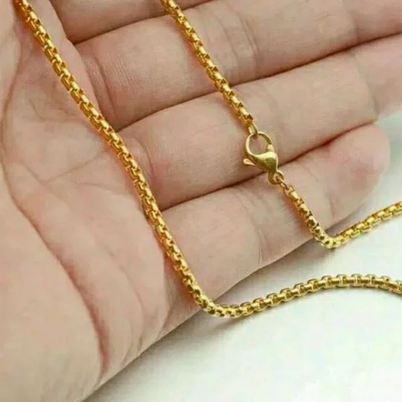 KALUNG PRIA RANTAI GOLD EMAS TITANIUM