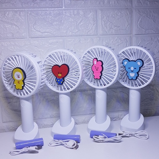 BT21 BTS KIPAS ANGIN MINI PORTABLE CAS USB / HANDY FAN KPOP