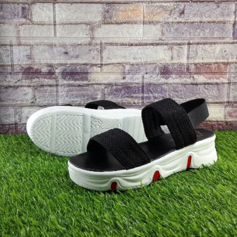 Sepatu Sandal Wanita Wedges Tali Karet Casual Sandal Wedges Wanita Zaira